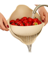 Rinse &amp; Drain Bowl Strainer Colander Combo – Wash Fruits, Veggies, Pasta... - €12,72 EUR
