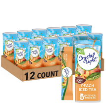 Crystal Light Sugar-Free Peach Iced Tea Low Calories Powdered Drink Mix (72 Coun - £38.01 GBP