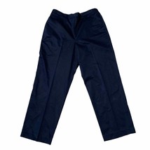 Alfred Dunner Vintage Pants Elastic Waist flat front black size 16 - £20.39 GBP