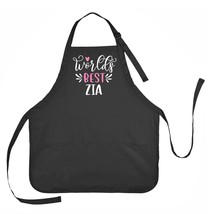 Worlds Best Zia Apron, Apron for Zia, Mothers Day Gift for Zia, Gift for Zia - £14.66 GBP+