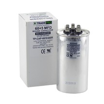 Tradepro 60/5 Mfd 370/440 Volt Round Dual Run Capacitor. - £31.44 GBP