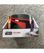 NIB Star Wars Boba Fett Dog Bowl 6” Ceramic 3D Pet Food/Water Bowl 3.5 Cups - $408.45 MXN
