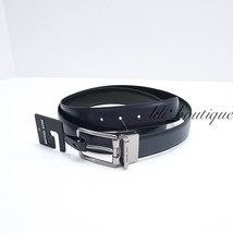NWT Michael Kors Men&#39;s Cut to Size Reversible 34mm Belt Leather Navy Black $78 - £31.56 GBP