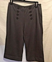 New York and Company Womens Sz 2 Gray Capri Knit Pants Side Zip   - £9.30 GBP