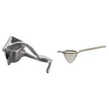 Large Manual Juicer - Aluminum &amp; Fine Mesh Cocktail Strainer, Stainless - £59.41 GBP