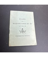 1930 Masonic By-Laws Book Seaboard Lodge 56 Portsmouth VA A.F. &amp; A.M. Fr... - $46.77 CAD