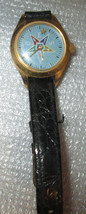 Ladies black Leather Gold encasement Eastern Star inspired casual wrist ... - $45.18 CAD