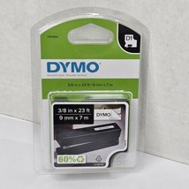 DYMO Standard D1 Labeling Tape 3/8&quot; x 23ft Black Print on White 1761554 - £9.26 GBP