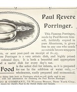 1895 Paul Revere Porringer Nestle&#39;s Food Victorian Aluminum Dish Adverti... - £15.40 GBP