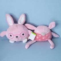 Easter Bunny Rabbit Lot of 2 Circo  Plush White Pink Stuffed Animal 9" Eyeglass - $19.79