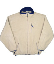 Vintage 90s LL Bean Mountain Fleece Jacket Mens 2XL Tan Deep Pile Sherpa - £51.44 GBP