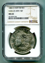 1884-O Morgan Silver Dollar Ngc MS65 Hot 50 Vam 25 Mpd &quot;88&quot; Top Pop 1 Of 2 Rare - £2,320.55 GBP