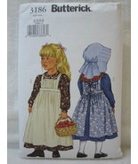 Butterick Pattern 3186 - Girls A-Line Dress and Pinafore (Sizes 2,3,4,5) - £11.58 GBP