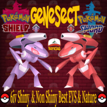 Pokemon Sword &amp; Shield Genesect 6IV Shiny &amp; Non Shiny Best EVs &amp; Nature - £1.56 GBP