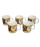 On the Farm Chickens Roosters Mugs David Carter Brown Sakura Farmhouse S... - $55.45 CAD