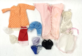 Vintage Barbie Doll Clothes Lot Lingerie Nightgown Robe Panties Lace Silky - £15.42 GBP