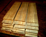 TEN (10) THIN, KILN DRIED, SANDED CURLY MAPLE 12 X 3 X 1/4&quot; LUMBER WOOD - $44.50