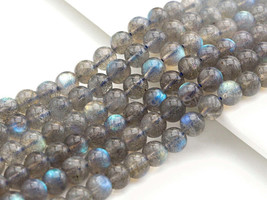 Top Quality Natural Labradorite Beads, Round Smooth 6mm/8mm/10mm/12mm, 15.5&quot; - £16.00 GBP+