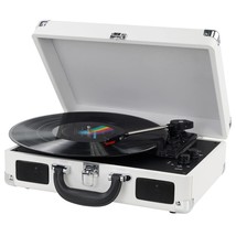 Vinyl Record Player Wireless Turntable Bluetooth 3-Speed Portable Vintag... - $73.99