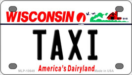 Taxi Wisconsin Novelty Mini Metal License Plate Tag - $14.95
