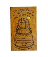 Embossing Arts Newborn Love 1997 Used Stamp Vintage New Baby Info DWGG1 - $471.36 MXN
