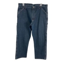 Wrangler Mens Jeans Size 40x30 Carpenter Work Jeans Dark Wash Blue Denim  - £19.94 GBP