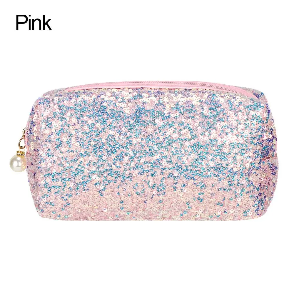 Fashion Glitter High-capacity Makeup Bag  Sequin Pen Bag Cosmetic Storage Bag La - £46.29 GBP