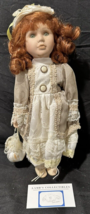 Knightsbridge Porcelain Purse Doll Emily 12&quot; Brown Red Hair Hazel Green eyes - £17.08 GBP