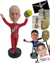 Personalized Bobblehead Male Car Racer Celebrating After Winning The Race - Spor - £72.11 GBP