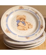 Vintage Tienshan Country Bear Dessert Salad Plates 7 3/4” Stoneware Set ... - $19.44 CAD