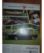 Chrysler Plymouth Fury Print Magazine Ad 1967  - $113.38 MXN