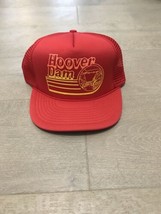HOOVER DAM vintage trucker style red adjustable cap / hat - $30.00