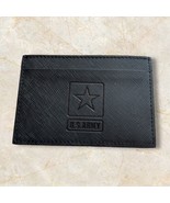 US Army Logo Wallet (Black) On Black Perfect For Credit Cards Military I... - $309.07 MXN