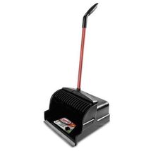 Commercial - Large Scoop Dust Pan, 16" Wide, Steel Handle, Red &amp; Black P... - $104.16