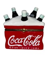 Coca Cola very large Jewelry trinket box cooler with coke bottles 2002 H... - £7.33 GBP