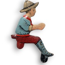 Antique MARX TIN LITHO TOY TRACTOR WAGON DRIVER BIG HAT LACE BOOTS - $224.23 MXN