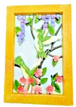 Hummingbirds Wall Art Purple Pink Flowers Wall Metal Bird Decor 13 x 9-i... - $14.35