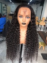 Brazilian human hair curly full lace wig/Natural black curly full lace wig - £285.86 GBP+