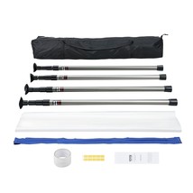 VEVOR Dust Barrier Poles, 12 Ft Barrier Poles, Dust Barrier System with ... - $180.16