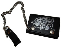 Keep On Truckin Tiger Mack Truck Genuine Leather Wallet With Chain (4 inch) - £17.29 GBP