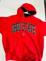 USA J.America Hoodie Men Large Red Pullover Ohio State Pocket Cotton Size Large - £13.14 GBP