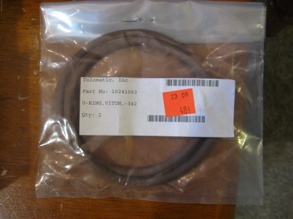 NEW Tolomatic Parker Viton O-Ring LOT of 2  Machine -342 Spare   pn#- 10241063 - $30.39