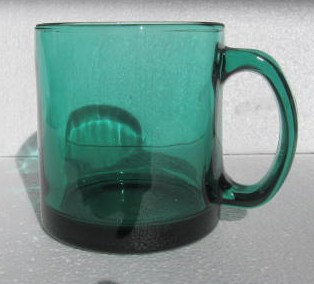 Libbey Green Color Collectible Large Solid Glass Mug-USA - $9.99