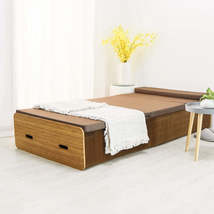 Creative Folding Single Bed, Size: Width: 200x90cm (Brown) - £449.98 GBP