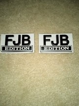 2X FJB EDITION 3D Badge Car Automotive Truck Sticker Emblem (White/Black) Pair - £19.63 GBP