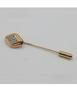 Avon Diamond Shaped Stick Pin Loaded With Sparkling Rhinestones Gold Ton... - €12,96 EUR