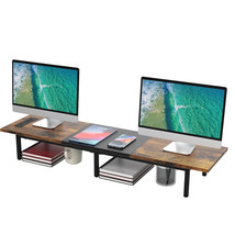 Dual Monitor Stand Riser With Charging Station For Computer Screens, Laptop, Tv - £52.20 GBP