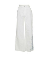 RALPH LAUREN White Blue Painted Paisley Floral Accent Bootcut Jeans 16 - $81.69 CAD