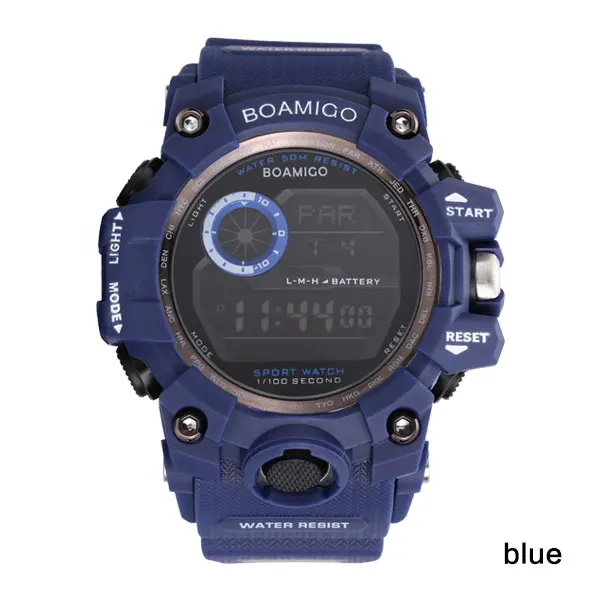 Men   BOAMIGO  Digital LED Orange Shock Swim   Waterproof Clock  Masculino - £55.56 GBP