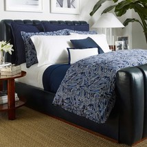Ralph Lauren Costa Azzurra Paisley Queen Duvet Comforter Cover Euc Blue Label - £161.59 GBP